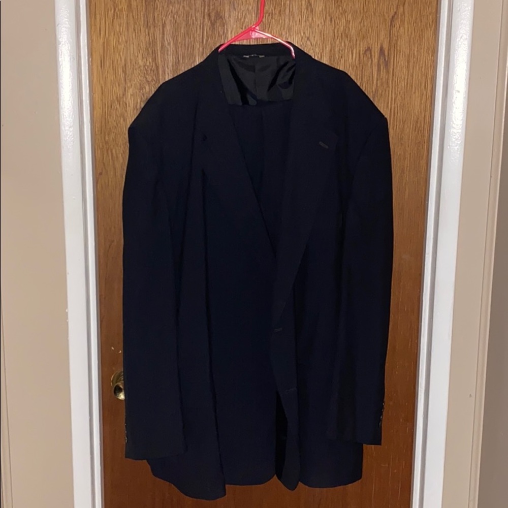 Big and tall pin striped suit